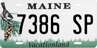 ME license plate 7386SP