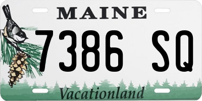ME license plate 7386SQ