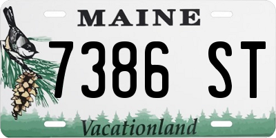 ME license plate 7386ST