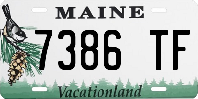 ME license plate 7386TF