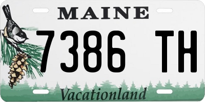 ME license plate 7386TH