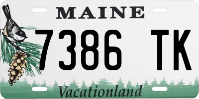 ME license plate 7386TK