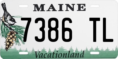 ME license plate 7386TL