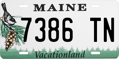 ME license plate 7386TN