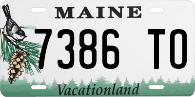 ME license plate 7386TO
