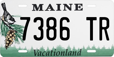 ME license plate 7386TR
