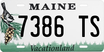 ME license plate 7386TS