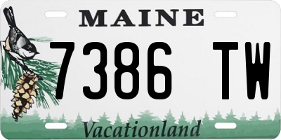 ME license plate 7386TW