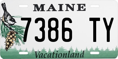 ME license plate 7386TY