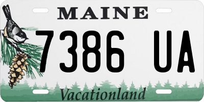 ME license plate 7386UA