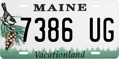ME license plate 7386UG
