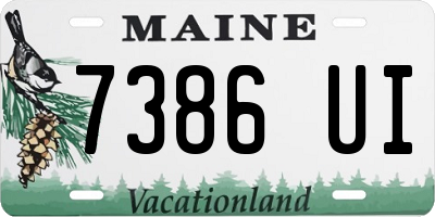 ME license plate 7386UI