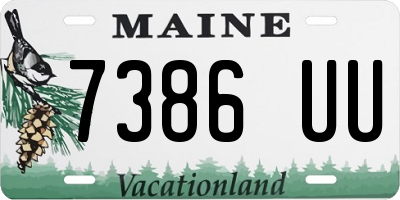 ME license plate 7386UU