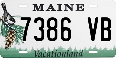 ME license plate 7386VB