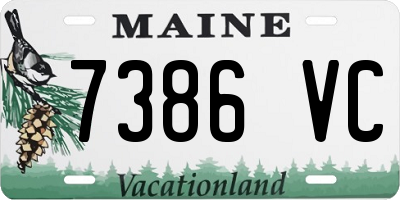 ME license plate 7386VC