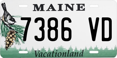 ME license plate 7386VD