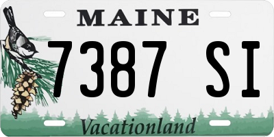 ME license plate 7387SI