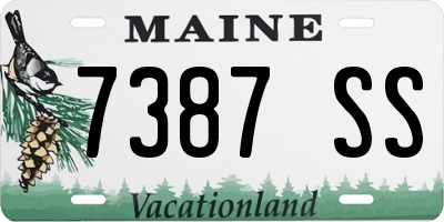 ME license plate 7387SS