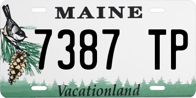 ME license plate 7387TP