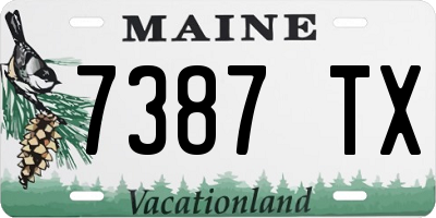 ME license plate 7387TX