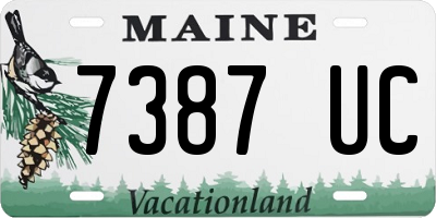 ME license plate 7387UC