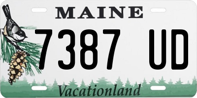ME license plate 7387UD