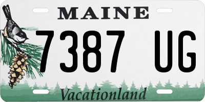 ME license plate 7387UG
