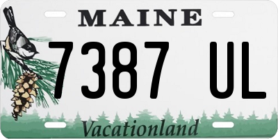 ME license plate 7387UL