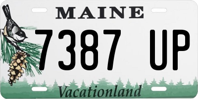 ME license plate 7387UP