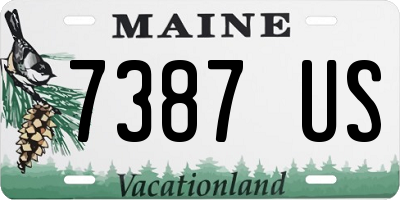 ME license plate 7387US