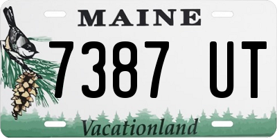 ME license plate 7387UT