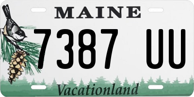 ME license plate 7387UU