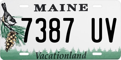 ME license plate 7387UV