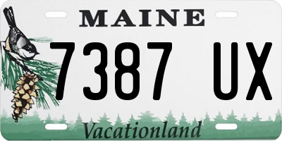 ME license plate 7387UX