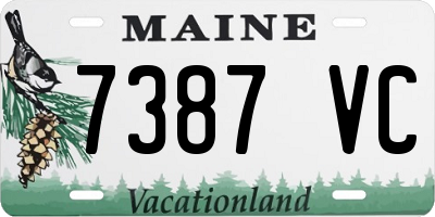 ME license plate 7387VC