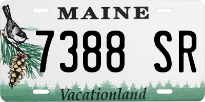 ME license plate 7388SR