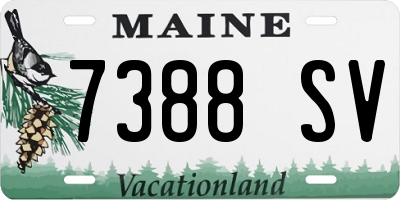 ME license plate 7388SV