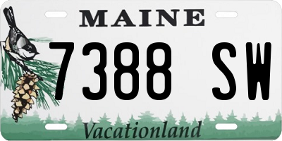 ME license plate 7388SW
