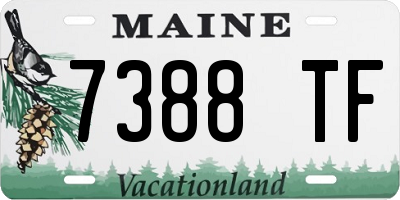 ME license plate 7388TF