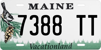 ME license plate 7388TT