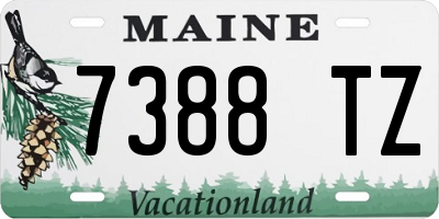 ME license plate 7388TZ