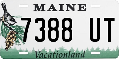 ME license plate 7388UT