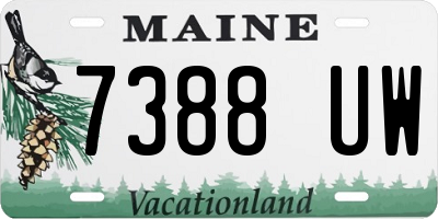 ME license plate 7388UW
