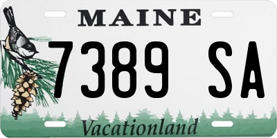 ME license plate 7389SA