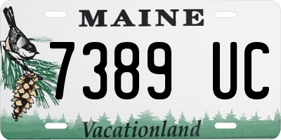 ME license plate 7389UC