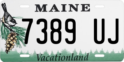 ME license plate 7389UJ