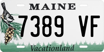 ME license plate 7389VF