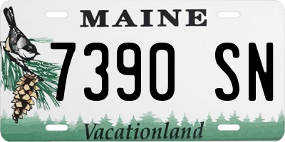 ME license plate 7390SN