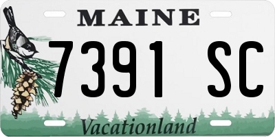 ME license plate 7391SC