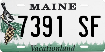 ME license plate 7391SF